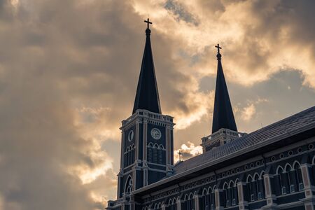Church of Christ with the dramatics skyの写真素材