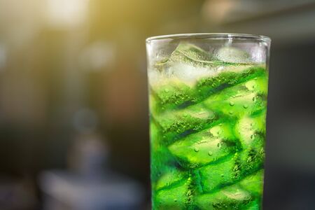 Drink glass in the bar In the dim atmosphereの写真素材