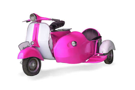 Sidecar pink, isolated on white background with clipping pathの写真素材