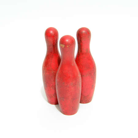 Red Bowling pinsの写真素材