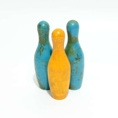 Toy Bowling pinsの写真素材