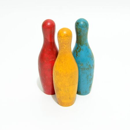 Colorful Bowling pinsの写真素材