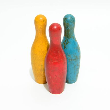 Colorful Bowling pinsの写真素材