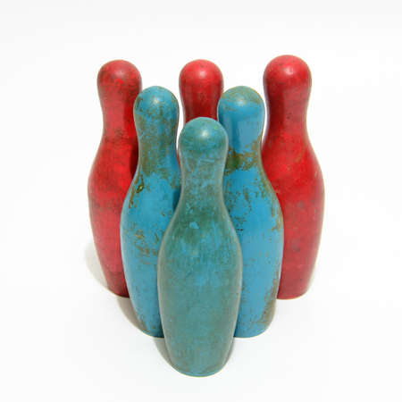 Colorful Bowling pinsの写真素材