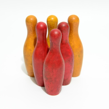 Colorful Bowling pinsの写真素材