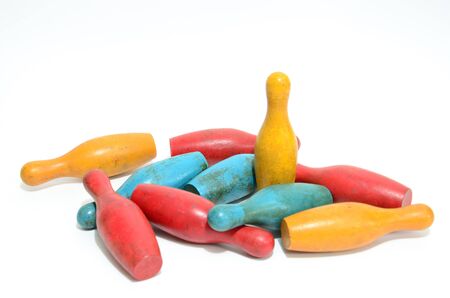 Bowling pins Strikersの写真素材