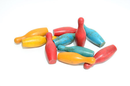 Bowling pins Strikersの写真素材