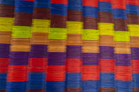 Handcraft weave texture natural wicker,Soft focus (kajood, Bulrushes, Lepironia Articulata) using as a material for handicraft products e.g. bags, matsの写真素材