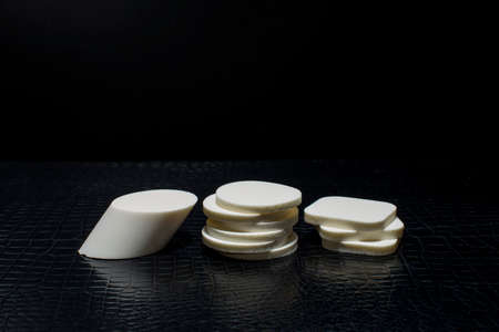 Sponge for cleaning face isolated on Blackの写真素材