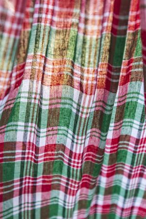 Close up texture of thai style loincloth, Sensitive Focusの写真素材