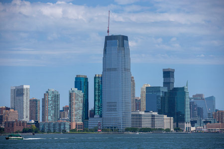 A view of the Jersey City, N.J. on board the Staten Island Ferry in New York City harbor.