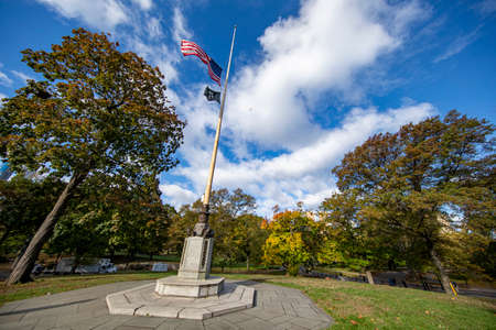 The Bow Bridge in Central Park, New York Cityの写真素材