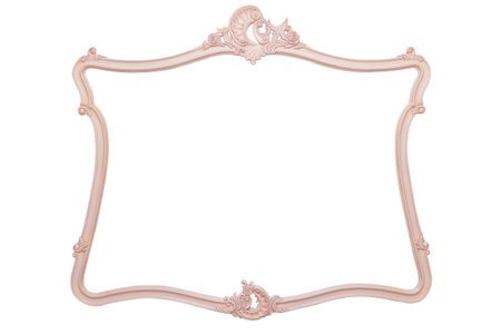 photo frame isolate on white backgroundの写真素材