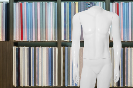 suit dummy in tailor shopの写真素材