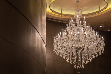 chandelier in luxury room shiningの写真素材