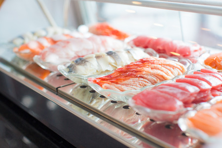 various kind of fresh raw sashimiの写真素材