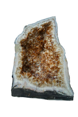 Raw gem stone mined isolated on white backgroundの写真素材
