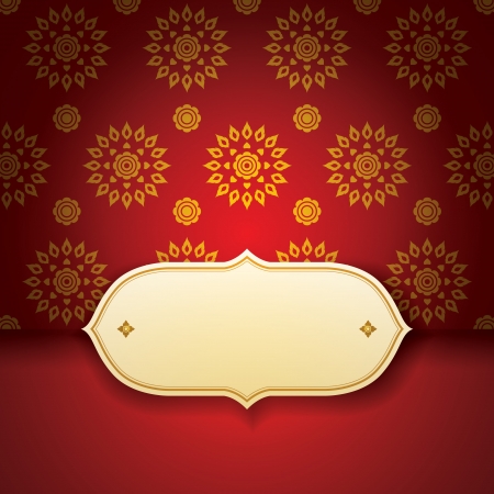 Asian tradition art pattern cover design のイラスト素材