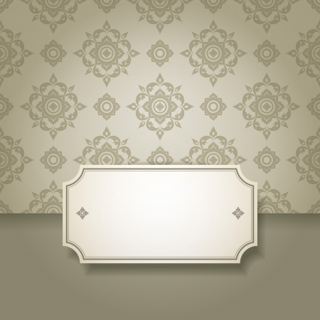 Thai Art Background vector, Thai art pattern vector のイラスト素材