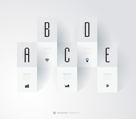 Infographics vector design template  Modern business step origami style options banner のイラスト素材