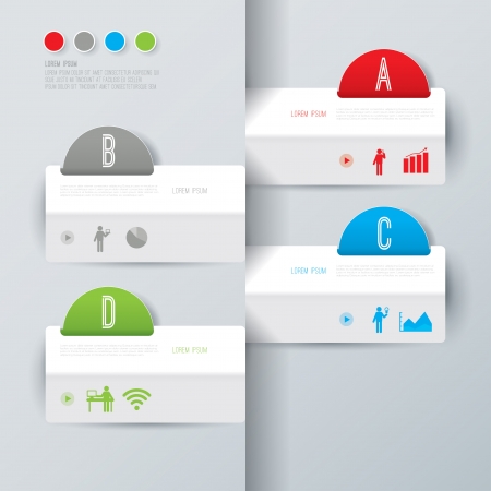 Abstract 3D digital illustration Infographic  のイラスト素材