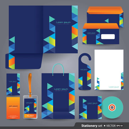 Stationery template design のイラスト素材