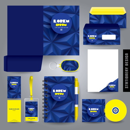 Stationery set design / Corporate identity design.のイラスト素材
