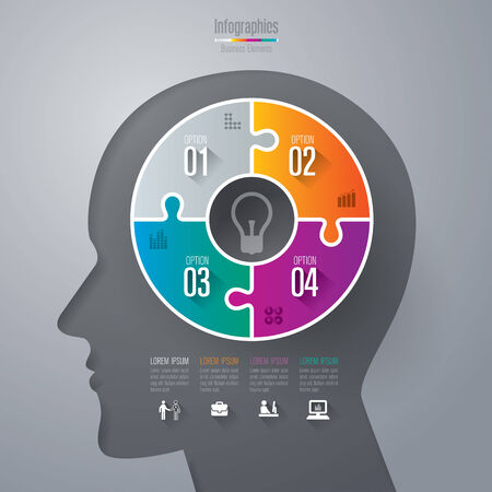 Abstract 3D digital illustration Infographics.のイラスト素材