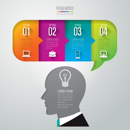 Abstract 3D digital illustration Infographics.のイラスト素材