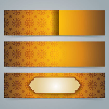 Collection banner design, Asian art background.のイラスト素材