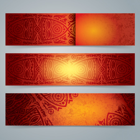 Collection banner design, African art backgroundのイラスト素材