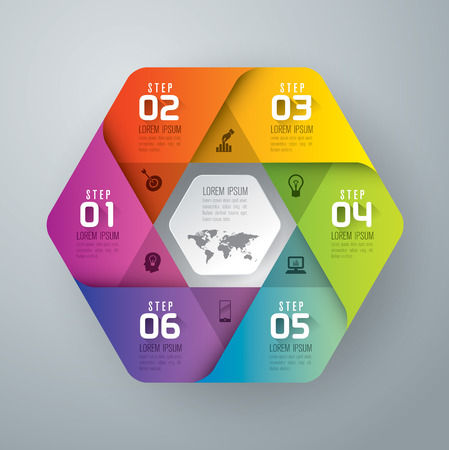 Infographic design template and marketing icons.のイラスト素材