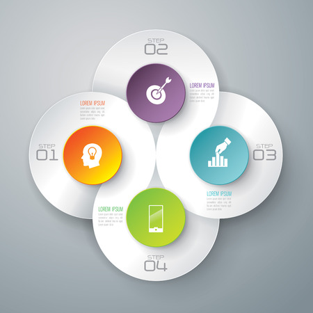 Infographic design template and marketing icons.のイラスト素材