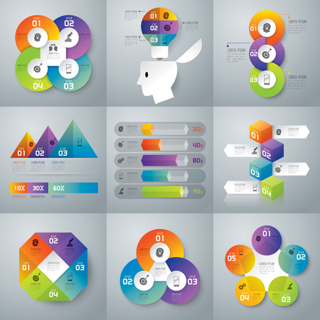 Infographic design template and marketing icons.のイラスト素材
