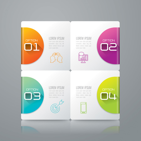 Infographic design template and marketing icons.のイラスト素材