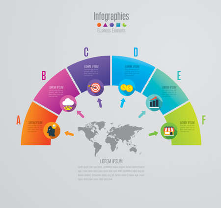 Infographic design template and marketing icons.のイラスト素材