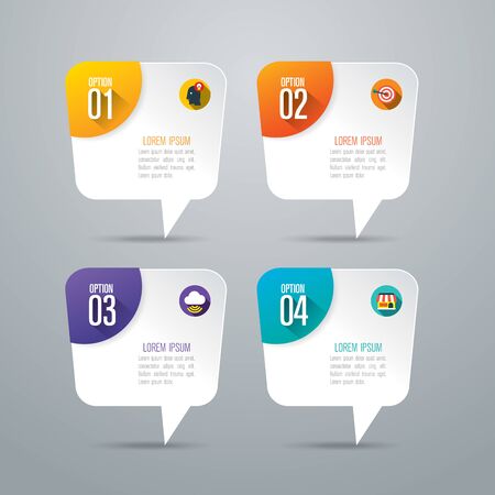 Infographic design template set and business icons.のイラスト素材