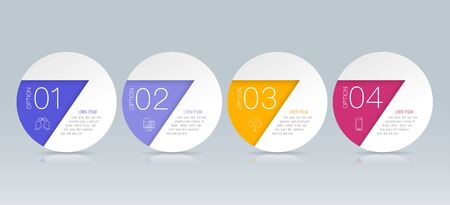 Infographics design vector and business icons with 4 options.のイラスト素材