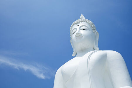 Buddha image, Giant Buddha with blue skyの写真素材