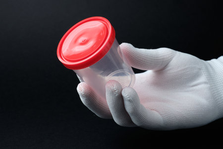 The concept of taking tests. Jar for analysisの写真素材