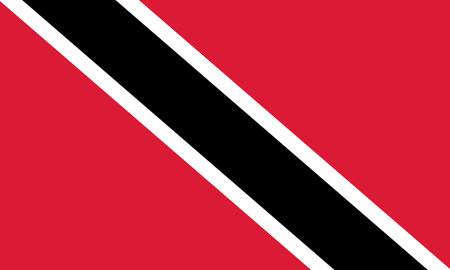 Trinidad and Tobago flag in official colors and proportion correctlyの写真素材