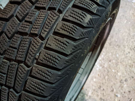 tire service. drawing sean. winter tires. tire texture. tire tread sipes. car wheel.の写真素材