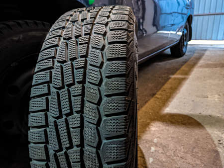 tire service. drawing sean. winter tires. tire texture. tire tread sipes. car wheel.の写真素材