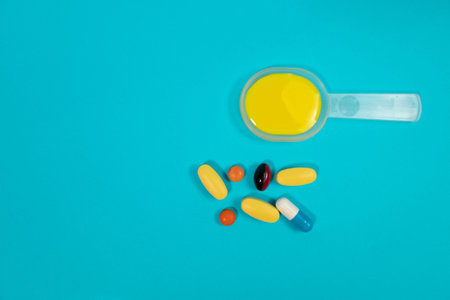 medicine. treatment. covid 19. hospital. hands of a doctor. pills and injections. thermometers and...
