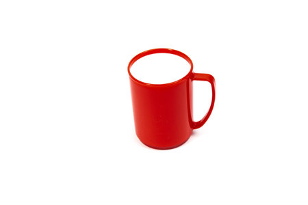 cup with handle on a white background. plain mug. mug on a white background. Cup.の写真素材