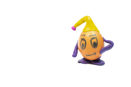 eggs with emoticons. funny emoticons. chicken eggs. funny figurine. funny toys.の写真素材