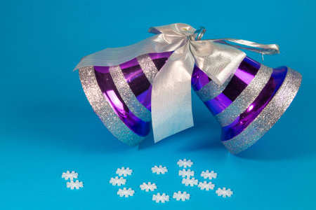 New Year's Holidays. Festive mood. Christmas and New Year. Decoration for the Christmas tree. Toys and gifts. Christmas tree. holiday and fun. winter vacation. winter holidays. christmas background. New Year characters. Snowman, santa claus. Father Frost.の写真素材