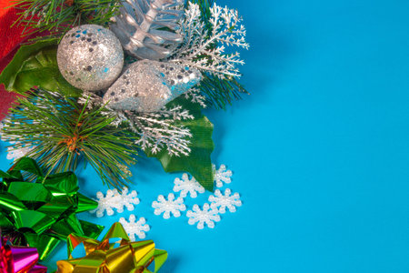 New Year's Holidays. Festive mood. Christmas and New Year. Decoration for the Christmas tree. Toys...