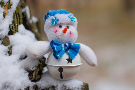 New Year's Holidays. Festive mood. Christmas and New Year. Decoration for the Christmas tree. Toys and gifts. Christmas tree. holiday and fun. winter vacation. winter holidays. christmas background. New Year characters. Snowman, santa claus. Father Frost.の写真素材