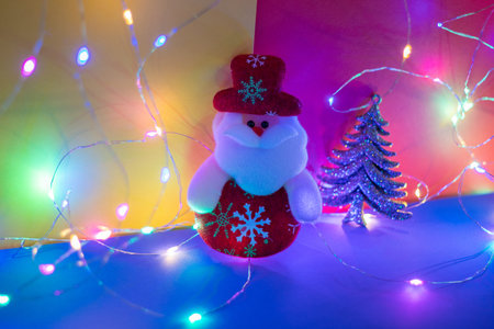New Year's Holidays. Festive mood. Christmas and New Year. Decoration for the Christmas tree. Toys...